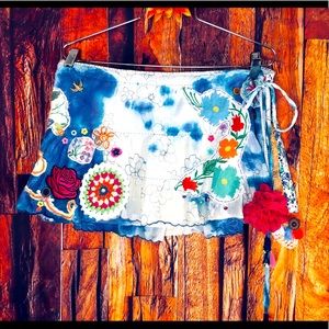 🦋 Tie Dye Patchwork Handmade Skirt 🌻